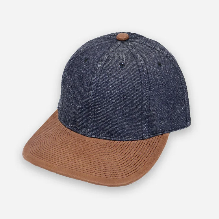 501 DENIM AND LEATHER CAP - NAVY