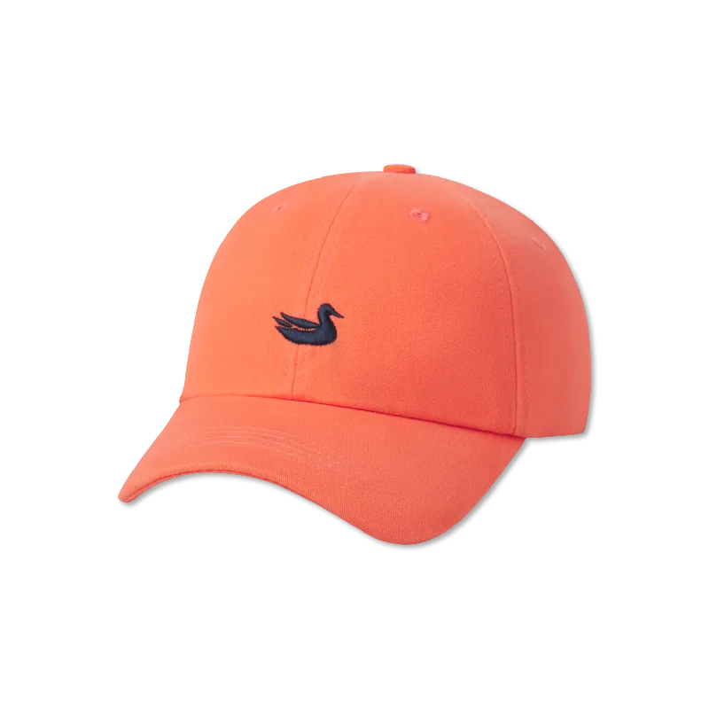 Washed Coral Hat with Navy Duck