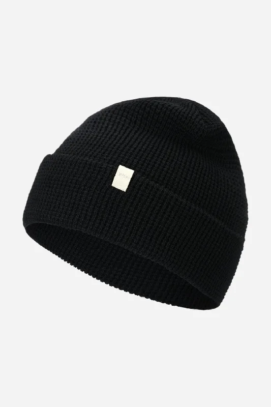 Vuori Alpine Waffle Beanie in Black