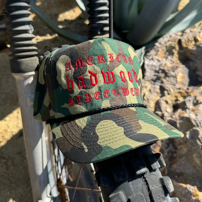 "AMERICAN STREETWEAR" HAT in CAMO