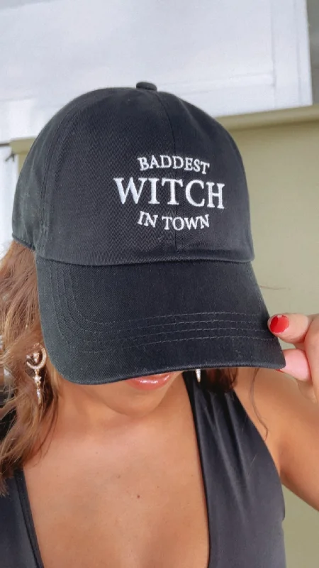 Baddest Witch Ball Cap, Black