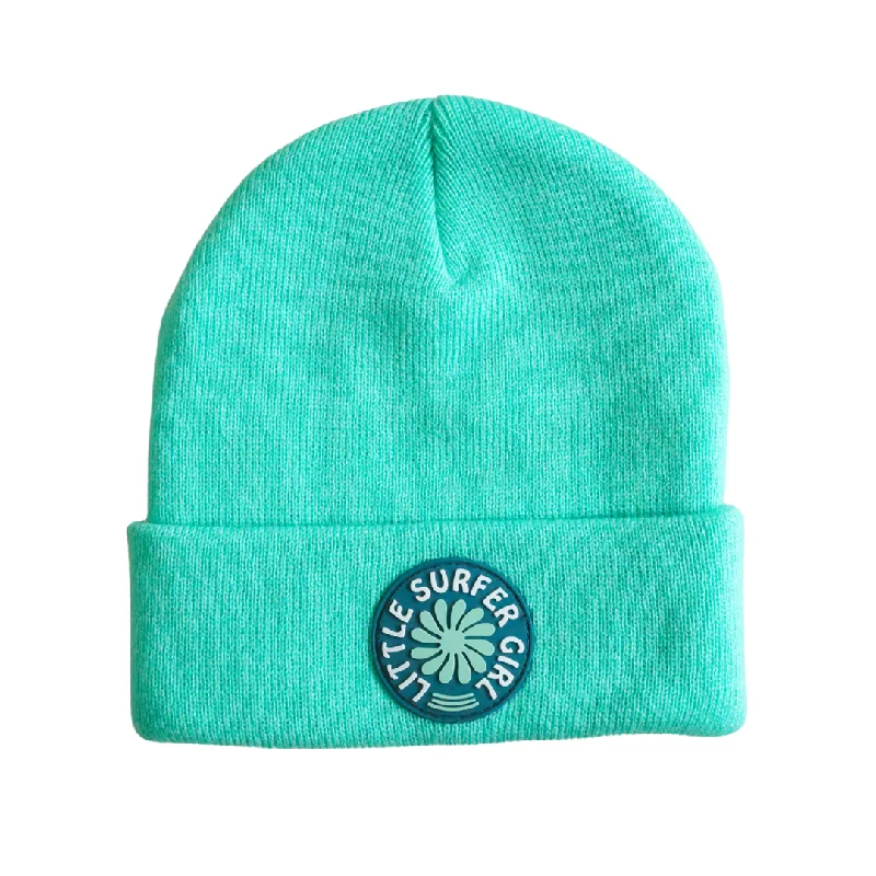 Blue + Green Little Surfer Girl Beanie