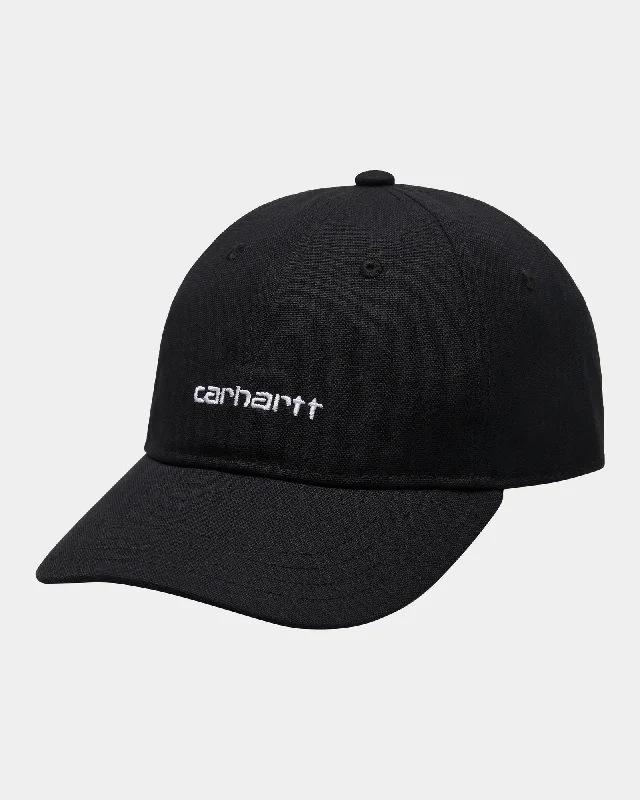 Canvas Script Cap | Black / White