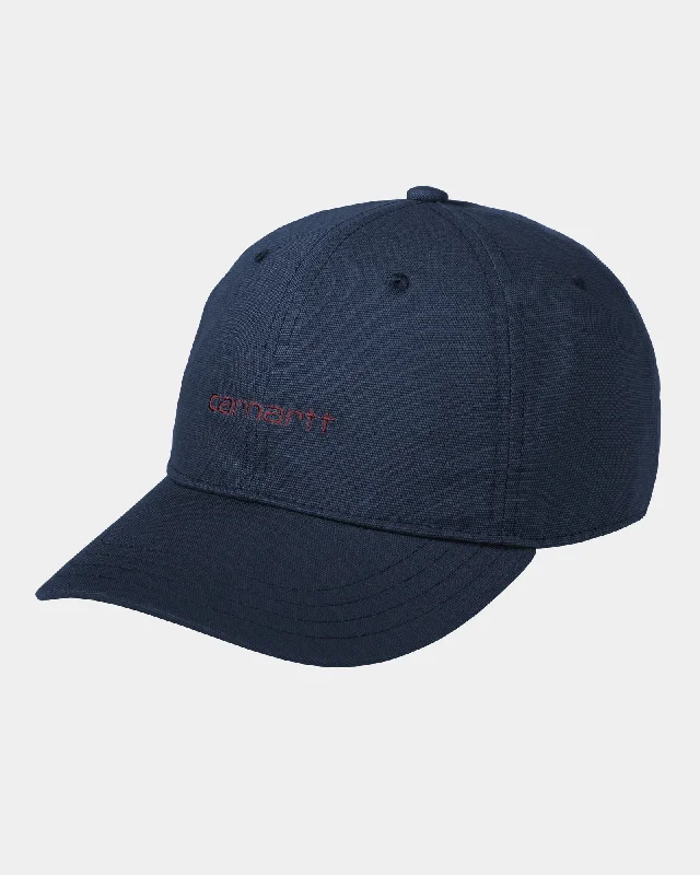 Canvas Script Cap | Air Force Blue / Malbec