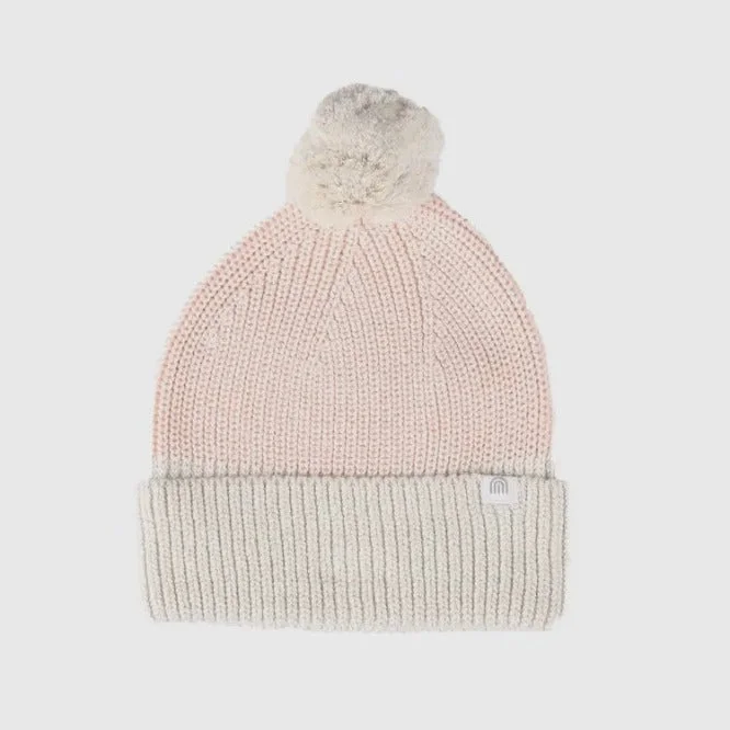 Chunky Rib Knit Beanie - Pearl