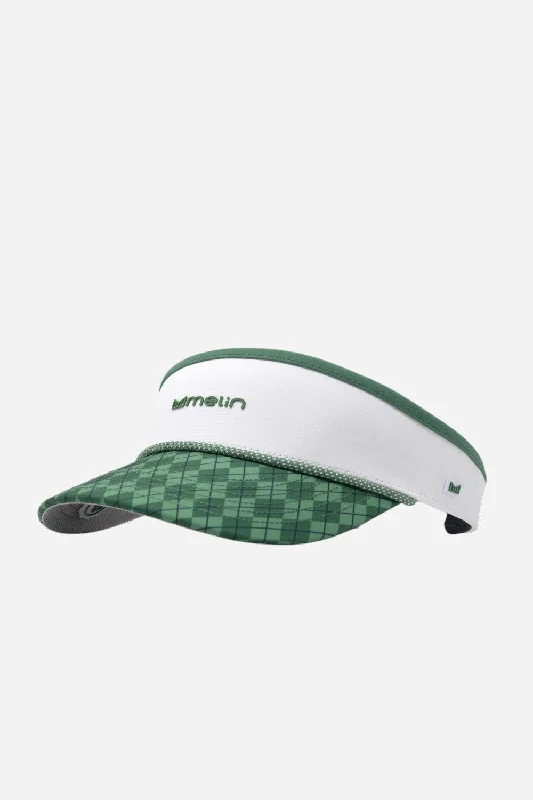 Melin Coast Links Front 9 Hydro Visor in Green Argyle