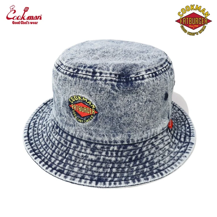 Cookman Bucket Hat - Snow Washed Denim FAT Blue