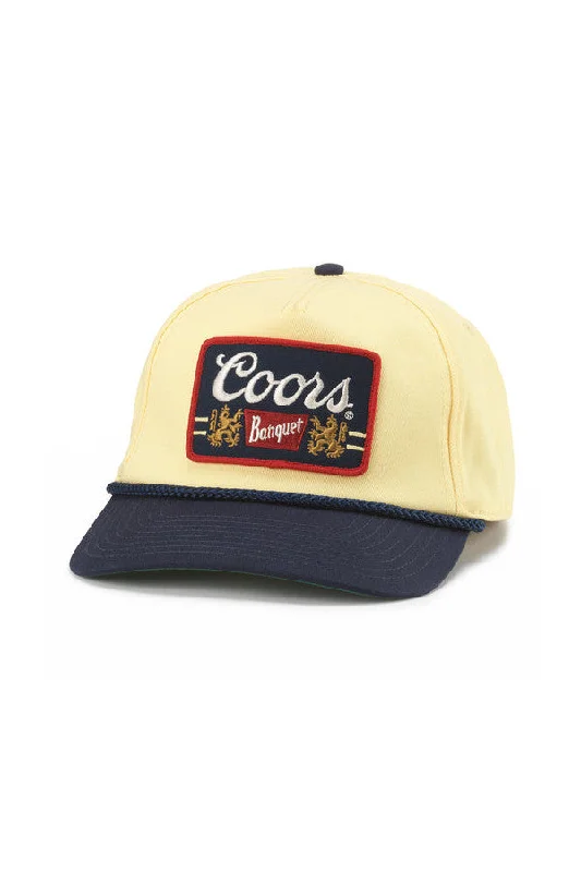 American Needle Coors Banquet Roscoe Snapback Hat in Lemon Ice