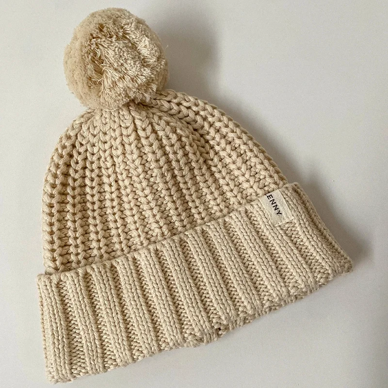 Cosy Knit Beanie - Macadamia