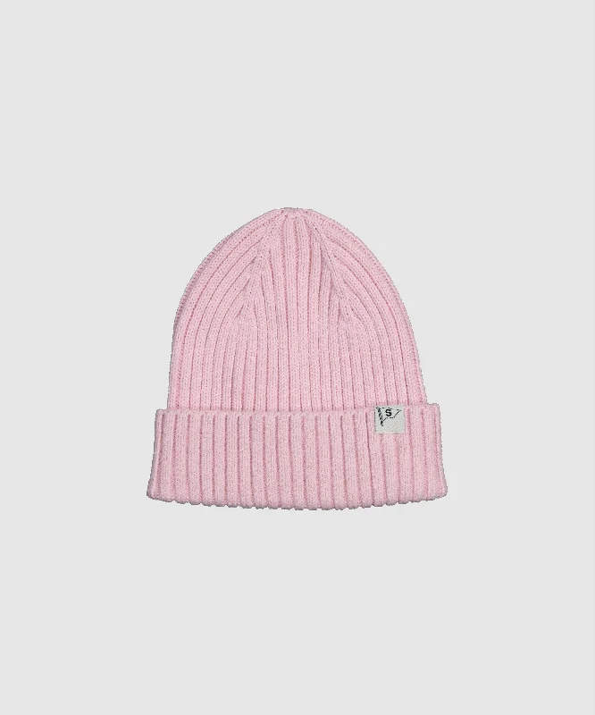 Cotton Knit Beanie - Dusty Pink