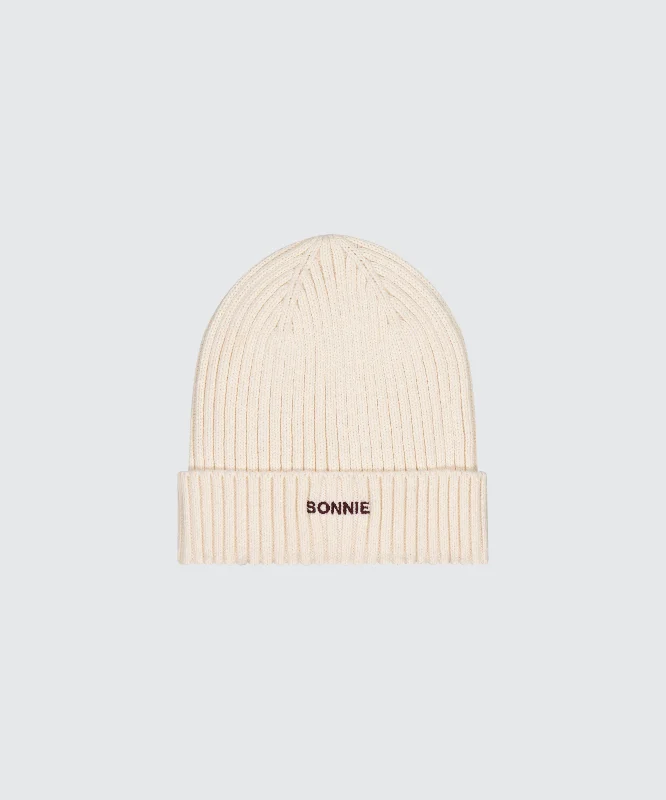 Cotton Knit Beanie - Off White