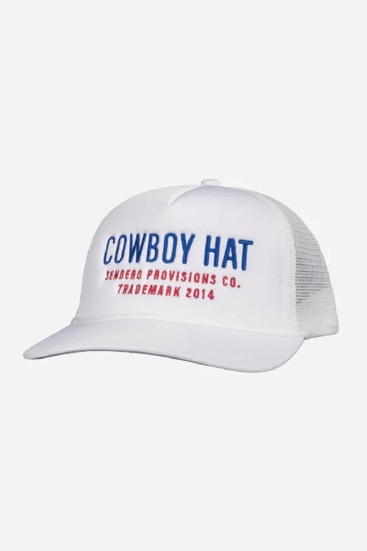 Sendero Provisions Cowboy Hat in White/Red/Blue