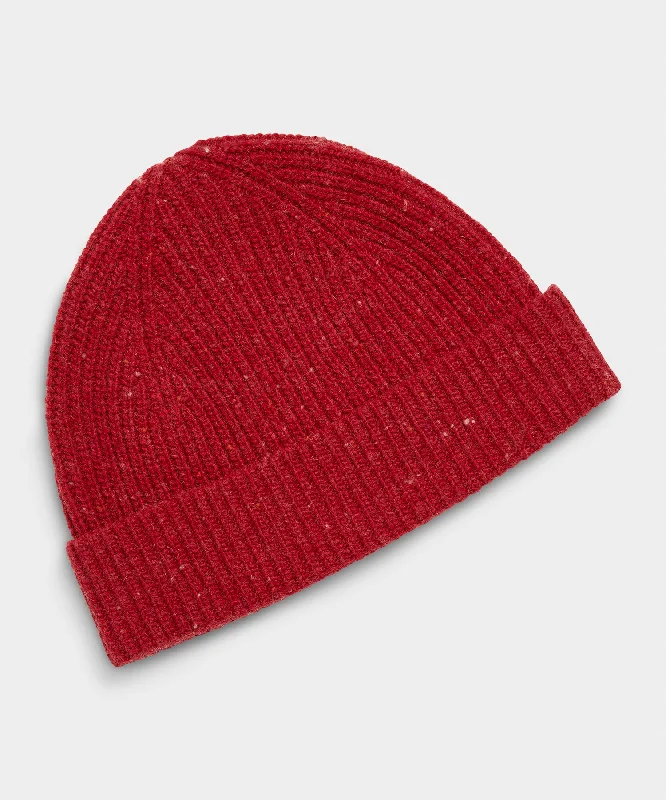 Donegal Beanie in Cranberry