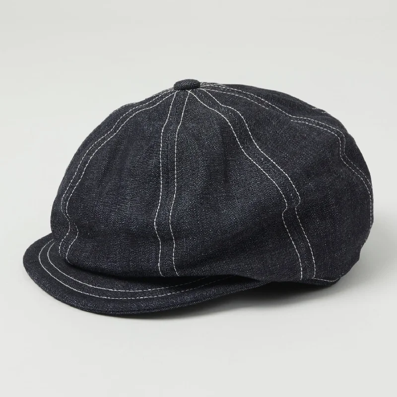 Freewheelers 11oz 'Jam Buster' Denim Flat Cap - Indigo