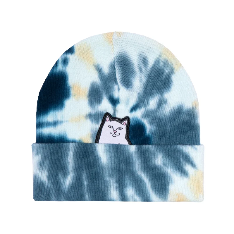 Lord Nermal Tie Dye Beanie (Navy/Peach)