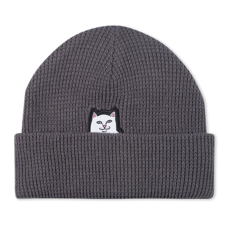 Lord Nermal Waffle Knit Beanie (Charcoal)