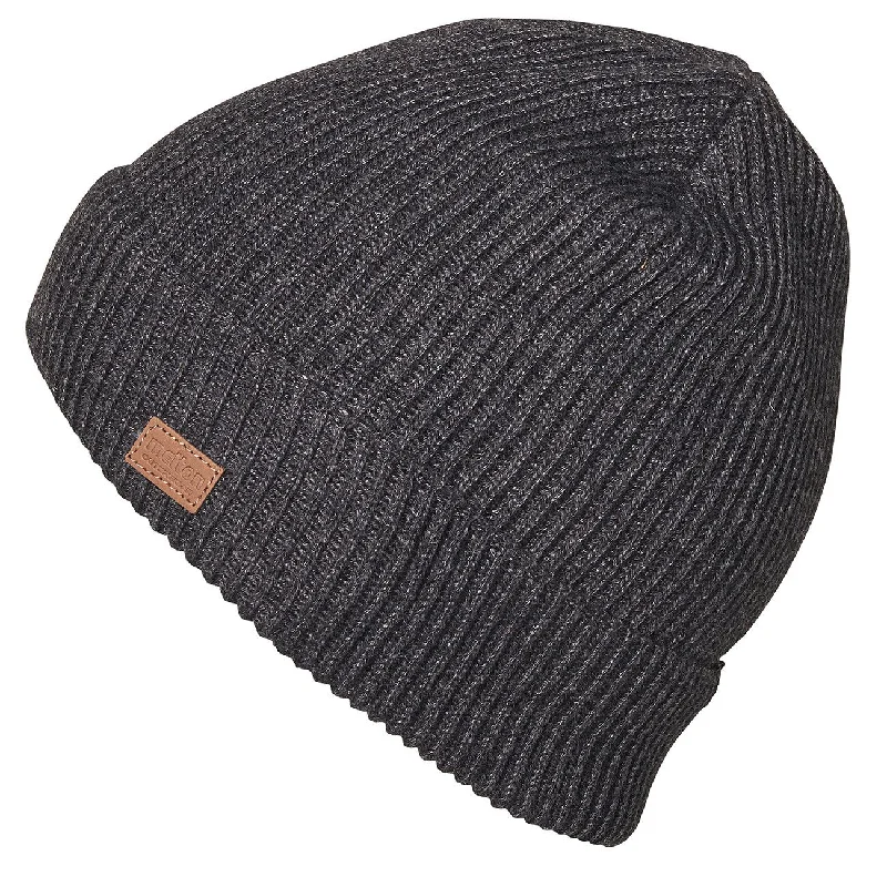 MELTON dark grey melange Basic ribbed hat