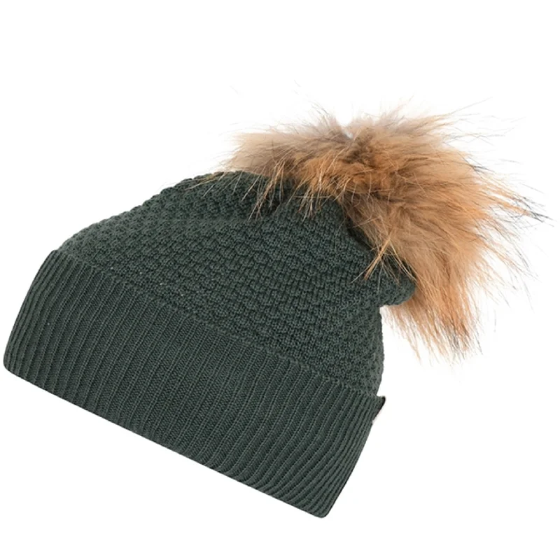 MP 97500 Chunky Oslo Wool Beanie With Raccoon Dusty Ivy 27