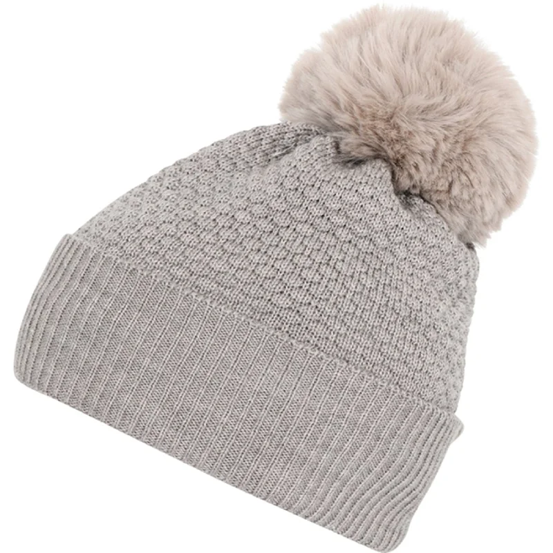 MP Danmark 97502 Oslo Wool Beanie - Fake Fur Light Brown Melange