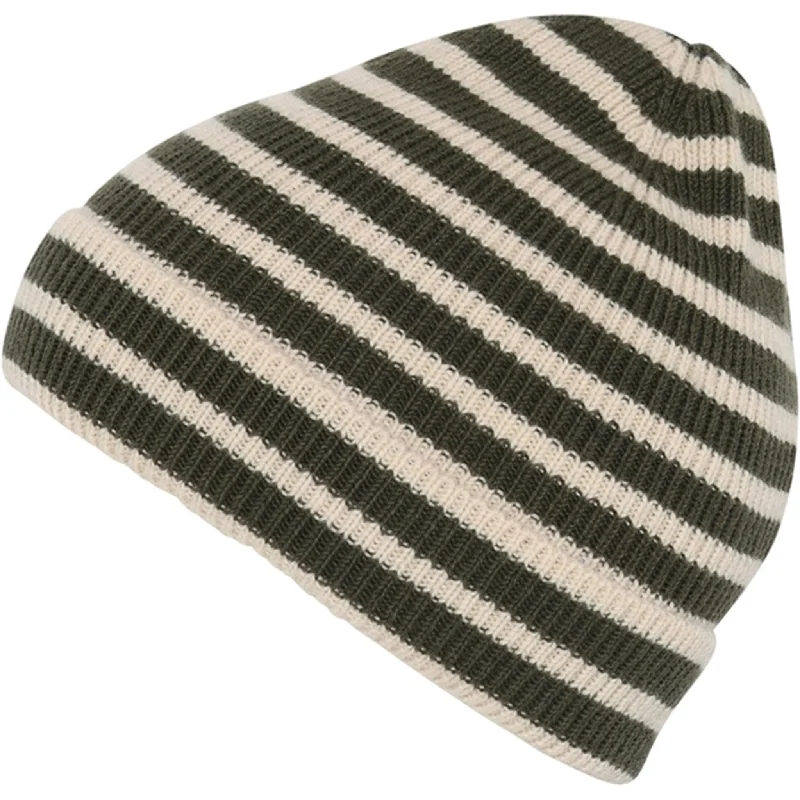 MP Danmark 97529 Bergen Wool Striped Beanie Ivy Green