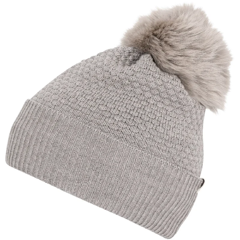 Mp Danmark Light Brown Melange Oslo Beanie - Fox Fur