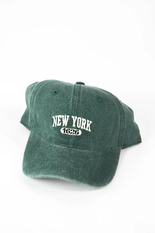 New York Stitch Baseball Cap, Green