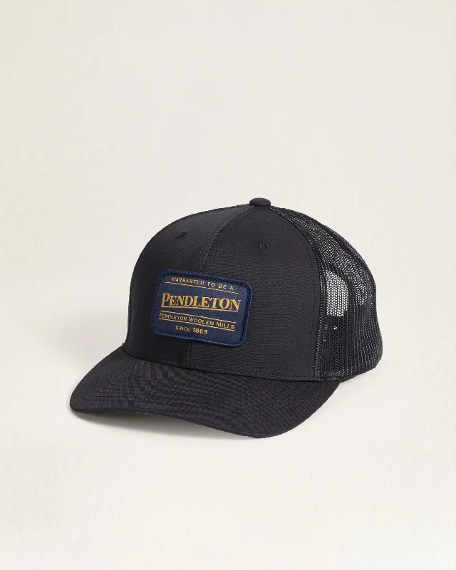 Pendleton Woolen Mills Patch Trucker Hat in Black