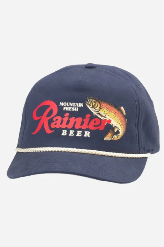 American Needle PBC Rainier Canvas Cappy Hat in Navy