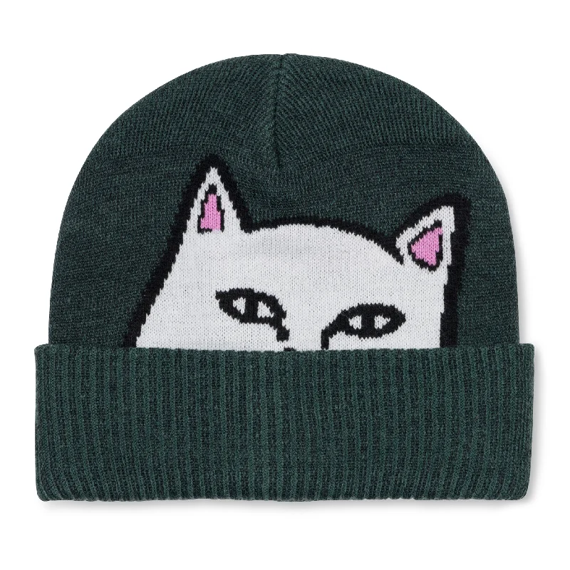 Peeking Nermal Beanie (Marled Hunter Green)