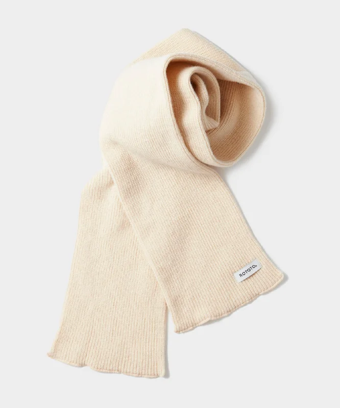 RoToTo Ribbed Muffler in Beige