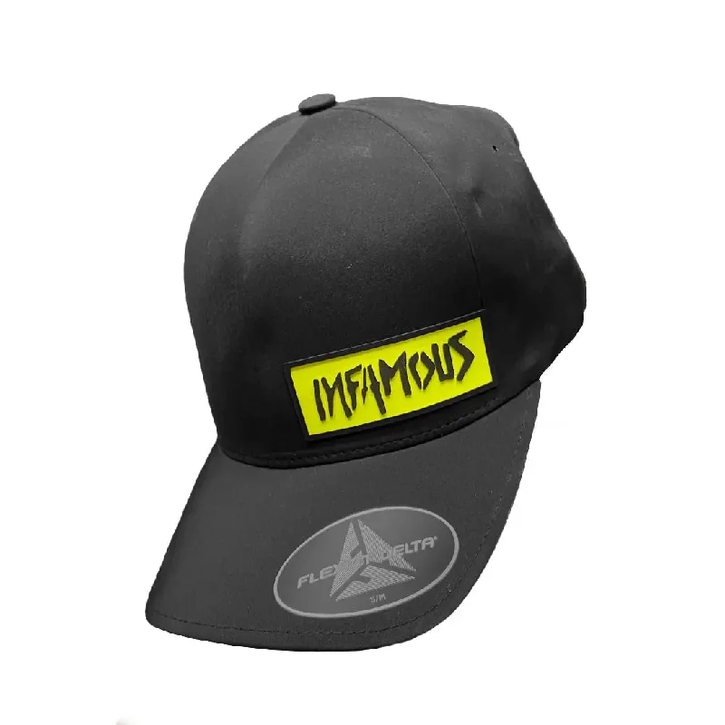 Seamless Hat - Rectangle Infamous Logo Black / Volt