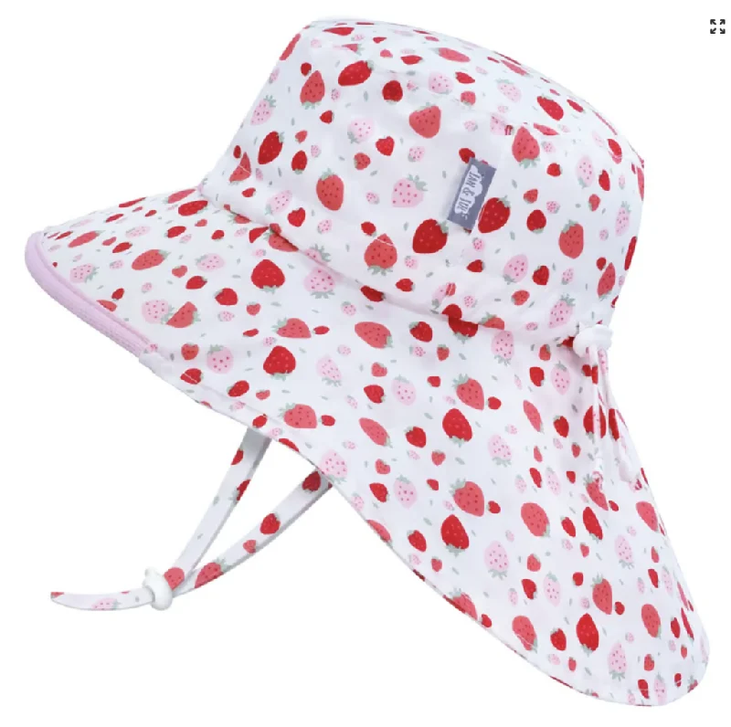 Size S (0-6m): Jan & Jul Cotton Adventure Hat - Strawberry NEW