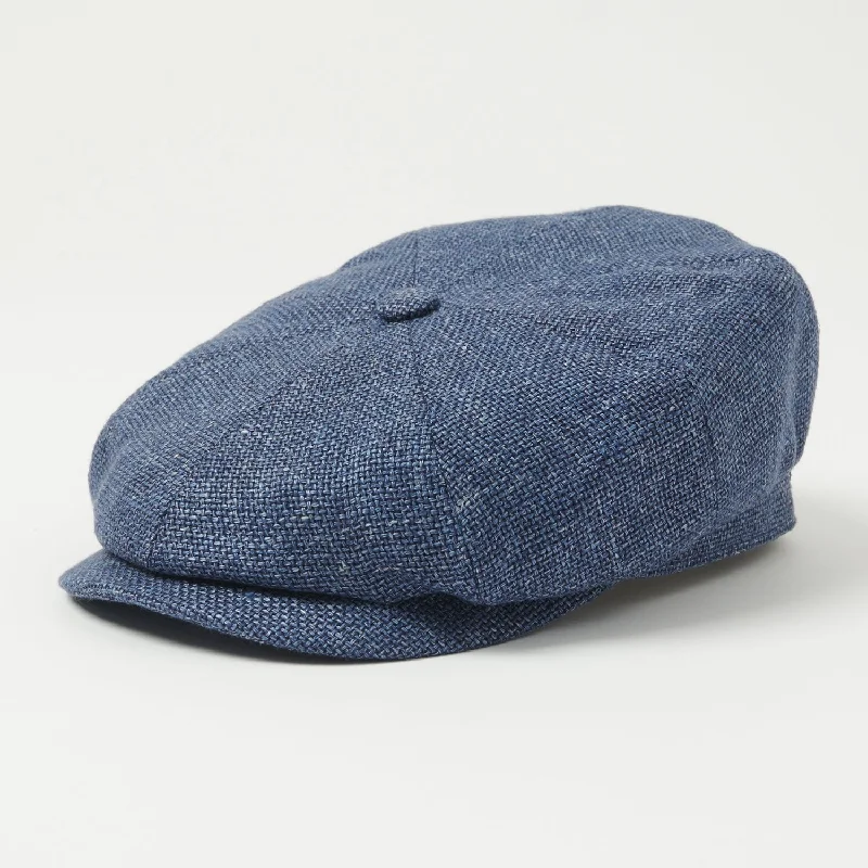 Stetson Hatteras 'Ellington' Virgin Wool/Linen Flat Cap - Blue Mottled