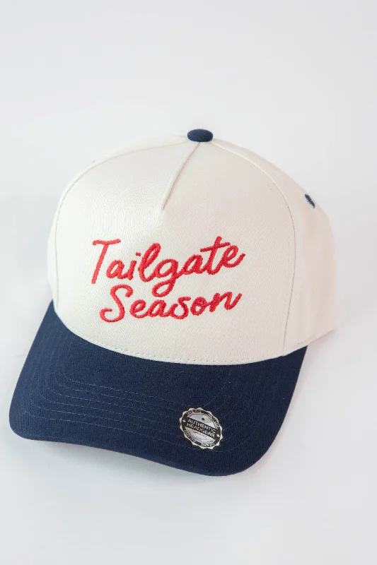 Tailgate Season Trucker Hat, Khaki/Navy | Charlie Southern