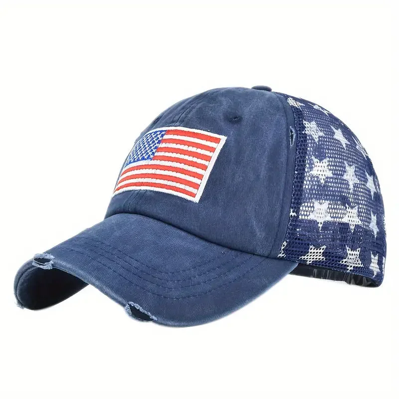 American Pride Trucker Hat - Fushia