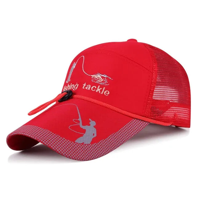 Bright Fishing Tackle Trucker Hat - Fushia