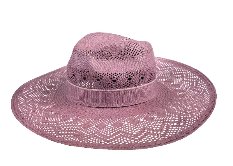 Wide Brim Panama-Lilac