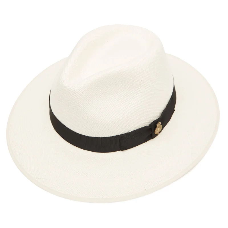 Classic Down Brim Panama with black band & cream binding