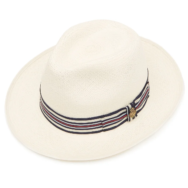 Classic Preset Panama Hat With No1 Regimental Band & Cream Binding