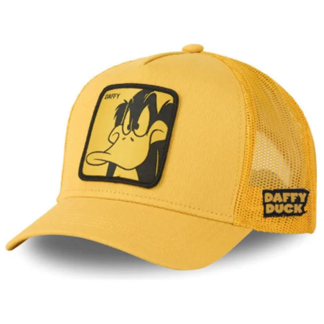 Daffy Duck Patch Trucker Hat - Fushia