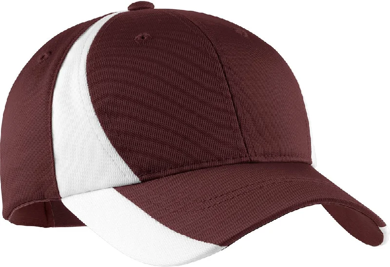 Maroon/White