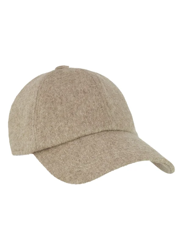 Legacy Soft Front Cashmere Cap Marble Beige