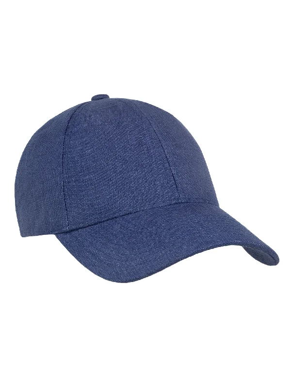 Linen Structured Cap Oxford Blue