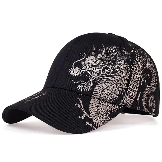 Mystic Dragon Printed Baseball Cap - Fushia