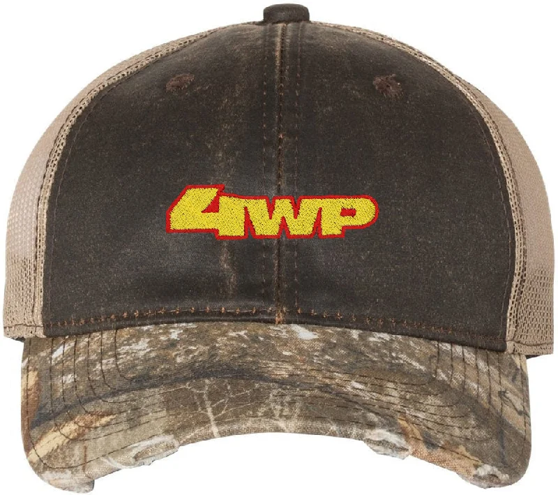 Outdoor Cap Distressed Camo Mesh-Back Cap