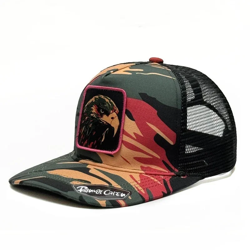 Patriot Eagle Camo Trucker Hat – Fushia