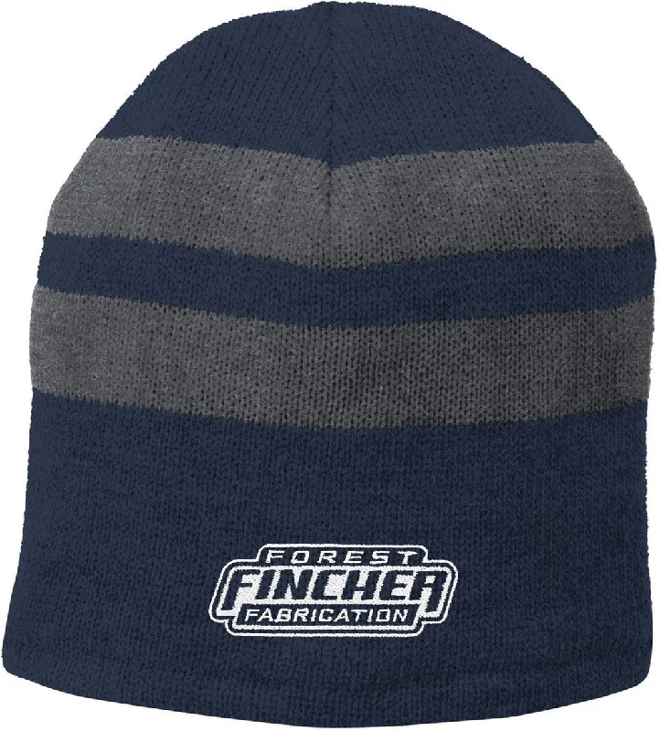 Port & Company Fleece-Lined Striped Beanie Cap