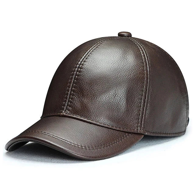 Shadow Rider Leather Baseball Cap - Fushia