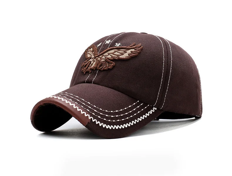 Soaring Eagle Embroidered Baseball Cap- Fushia