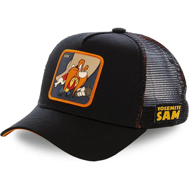 Yosemite Sam Patch Trucker Hat- Fushia